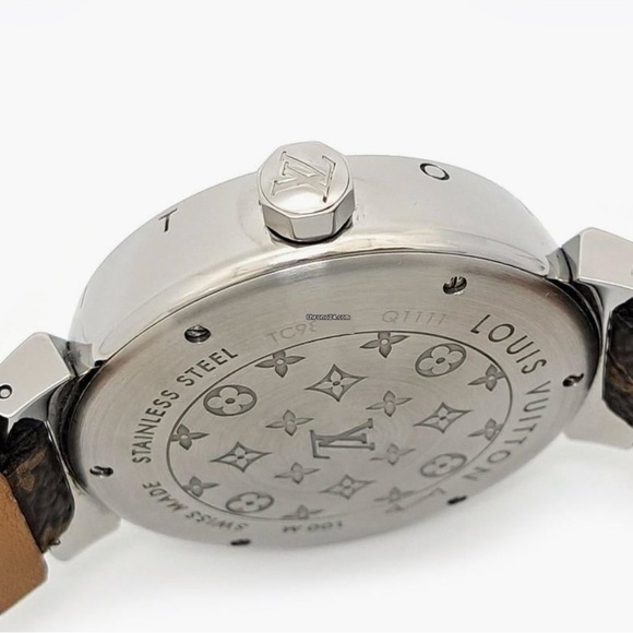 ⌚ Louis Vuitton Tambour GM Monogram Steel Watch – 39mm Brown - Picture 6 of 9